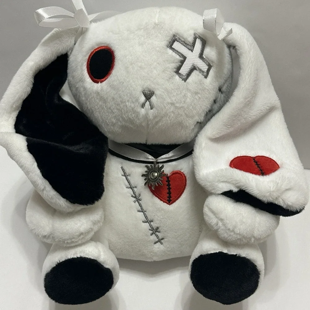 Crazy Rabbit Plush Bunny Gothic Rock Style Stuffed Animal Toy Great Gift New 🐰